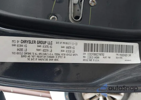 2014 Dodge Dart Sxt z USA, uszkodzony, nr VIN 1C3CDFBB6ED708762